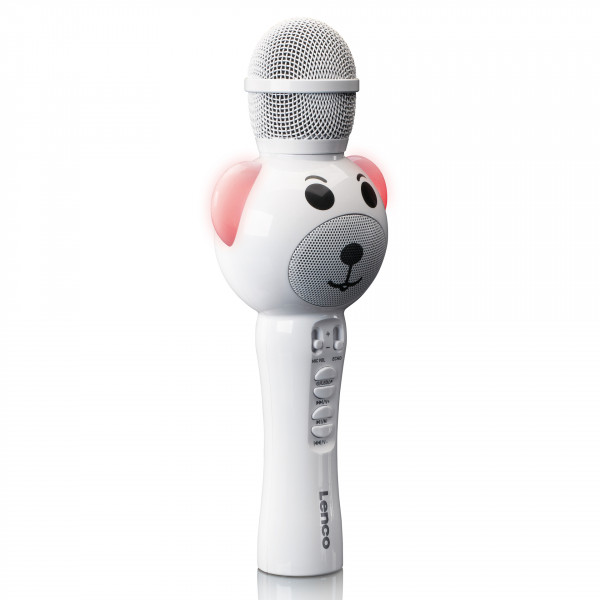 LENCO Karaoke mic. mit BT, USB, SD, Beleuchtung, Aux out