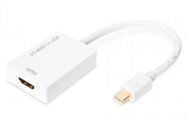 DIGITUS DPt Adapterkabel, mini DP - HDMI Typ A St/Bu, 0,2m,