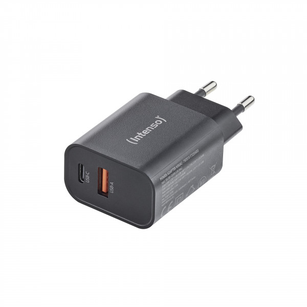 Intenso W30AC Netzteil schwarz 1xUSB A 1xUSB C