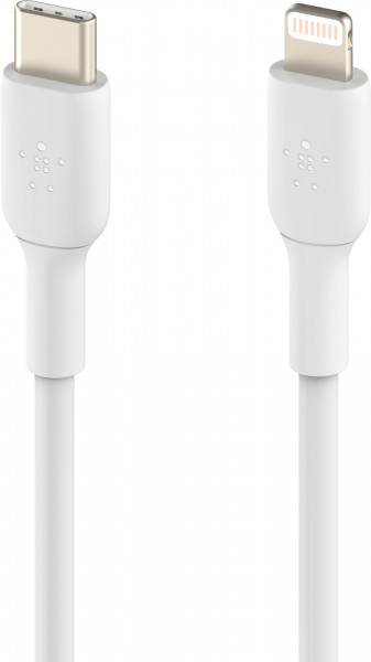 Belkin Lightning/USB-C Kabel PVC, mfi zertifiziert, 1m, weiß