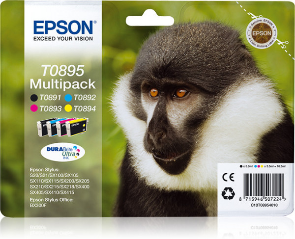 Epson Tintenpatronen T0895 Multipack (BK/M/C/Y)