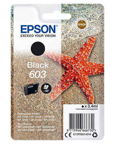 Epson Tintenpatrone 603 Schwarz (3,4)