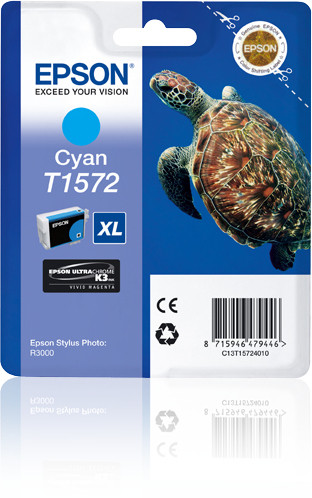 Epson Tintenpatrone T1572 Cyan (25,9ml)