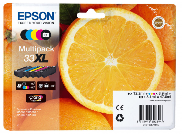 Epson Tintenpatronen Multipack 33XL (5 Farben)