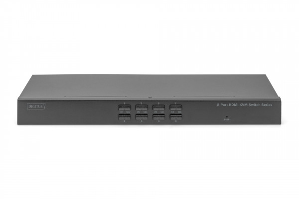 DIGITUS Desktop 8 Port HDMI KVM Switch Single View