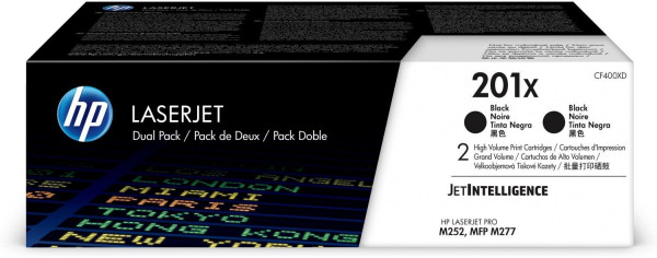HP Toner CF400XD 201XD Twinpack Schwarz (ca. 2.800 Seiten)