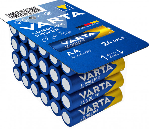 VARTA Longlife Power, Batterie, AA, Mignon, 1,5V, 24Stk