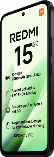 Xiaomi Redmi 15 5G 256GB schwarz Telekom