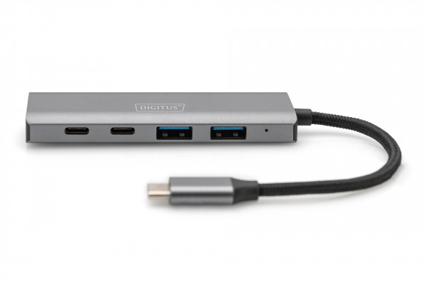 DIGITUS USB-C 4 Port HUB, 2x USB A + 2x USB-C