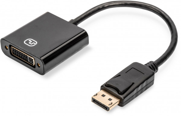 ASSMANN DisplayPort Adapterkabel DP - DVI 0.15m DP 1.2 sw.