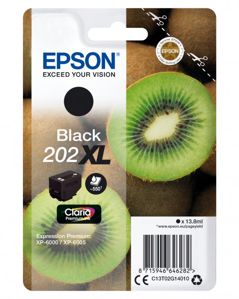 Epson Tintenpatrone 202XL Schwarz (13,8ml)