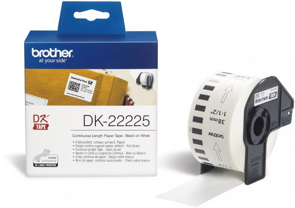 Brother Endlos-Etiketten DK-22225 weiß, 38mm x 30,48m