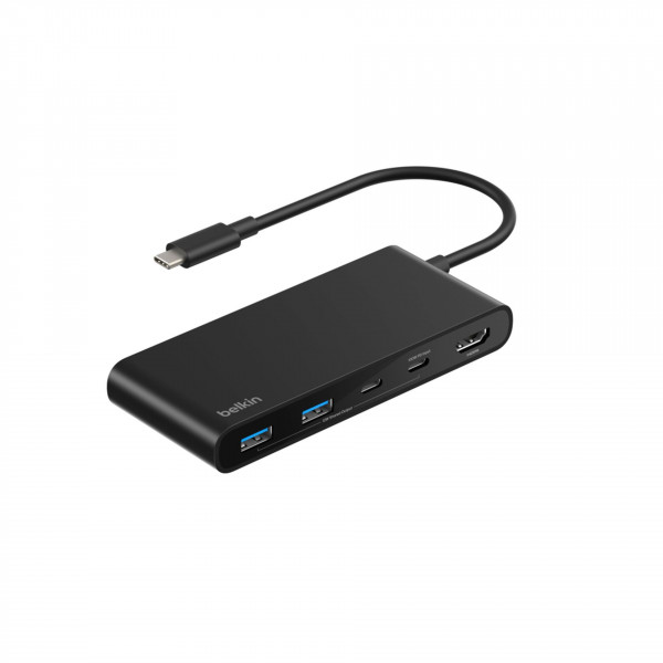 Belkin Connect 7-in-1 USB-C Hub mit Dual USB-C Ports, schwarz