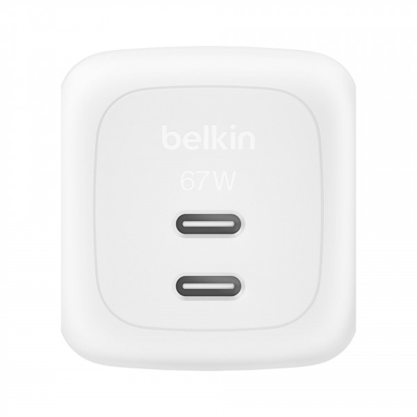 Belkin 67W Dual USB-C Ladegerät Power Delivery und PPS, white
