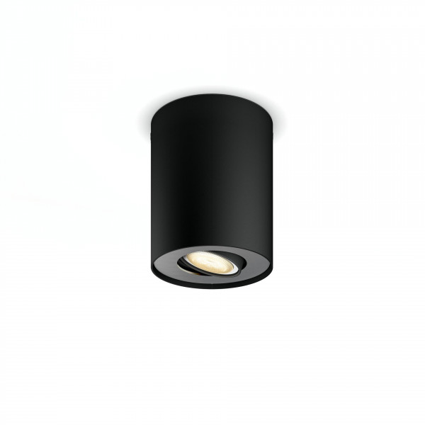 Philips Hue White Amb. Pillar Spot 1 flg. schwarz 350lm DS