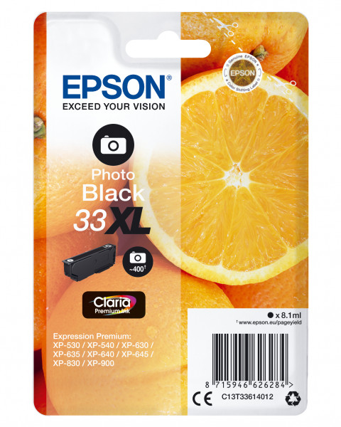 Epson Tintenpatrone 33XL Schwarz (8,1ml)