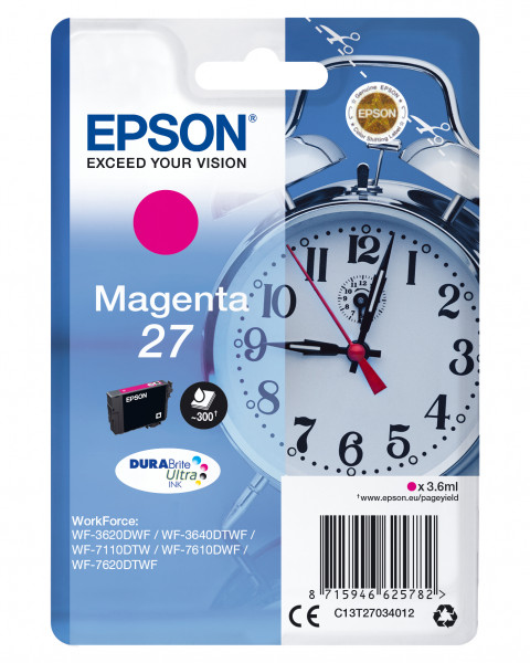 Epson Tintenpatrone 27 Magenta (3,6ml)