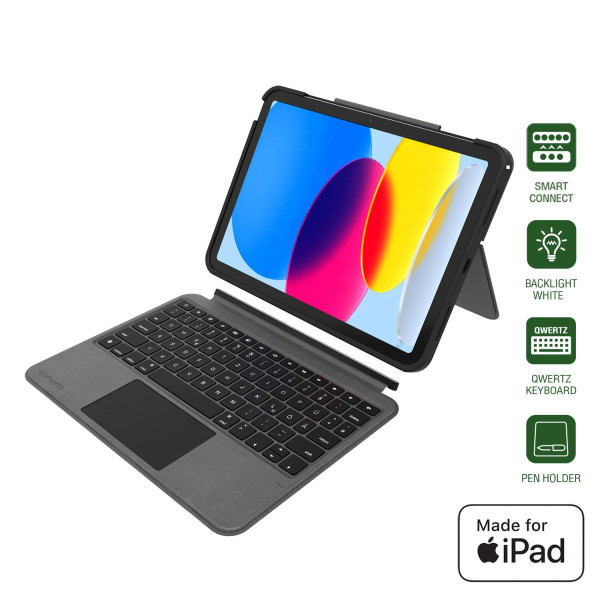 4Smarts Tastatur Case 2in1 Solid Smart Connect f. iPad 10. Gen