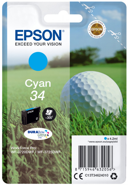 Epson Tintenpatrone 34 Cyan (4,2ml)