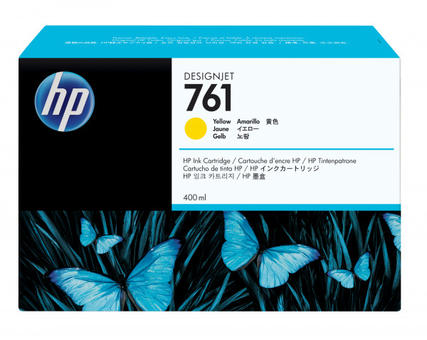 HP 761 Gelb DesignJet Druckerpatrone, 400 ml