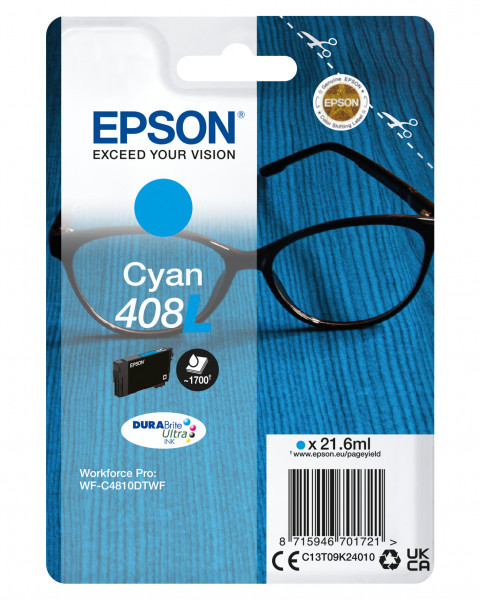 Epson Tintenpatrone 408L Cyan (21,6ml)