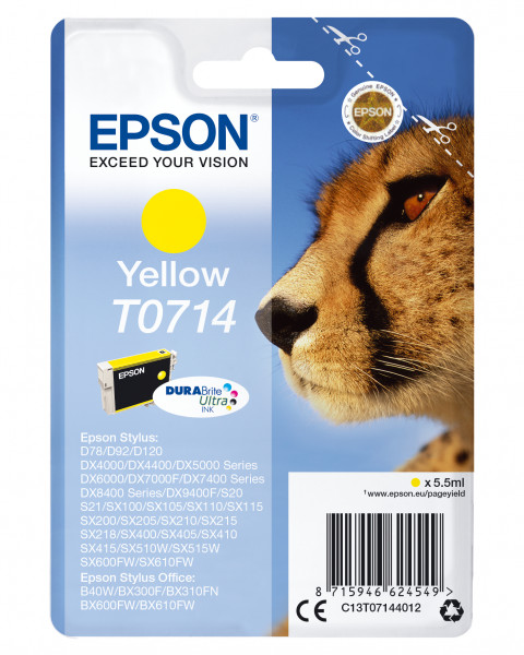 Epson Tintenpatrone T071 Gelb (5,5ml)