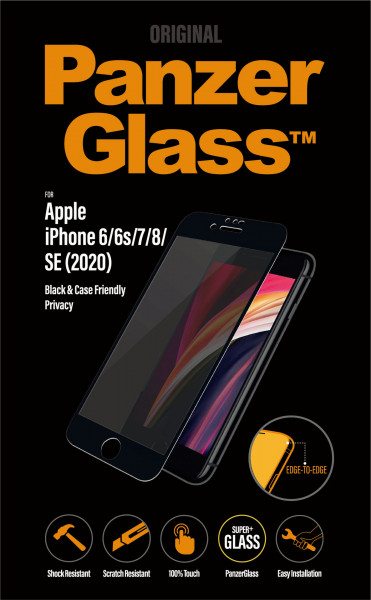 PanzerGlass E2E Privacy iPhone 6/7/8/SE 2020/2022, CF, Black