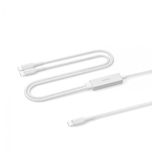 Belkin BoostCharge Pro 140W Dual USB-C Kabel, 1,5m, weiss