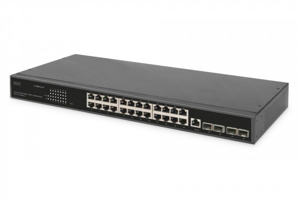 DIGITUS 24 Port 10/100/1000 + 4SFP+ UPLINK Switch, 19"