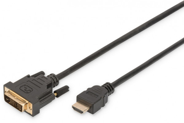 DIGITUS HDMI-Adapterkabel Typ A-DVI(18+1) St/St, 2.0m, Full HD