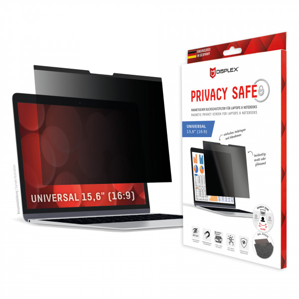DISPLEX Blickschutzfilter Privacy Safe Universal 15,6", 16:9