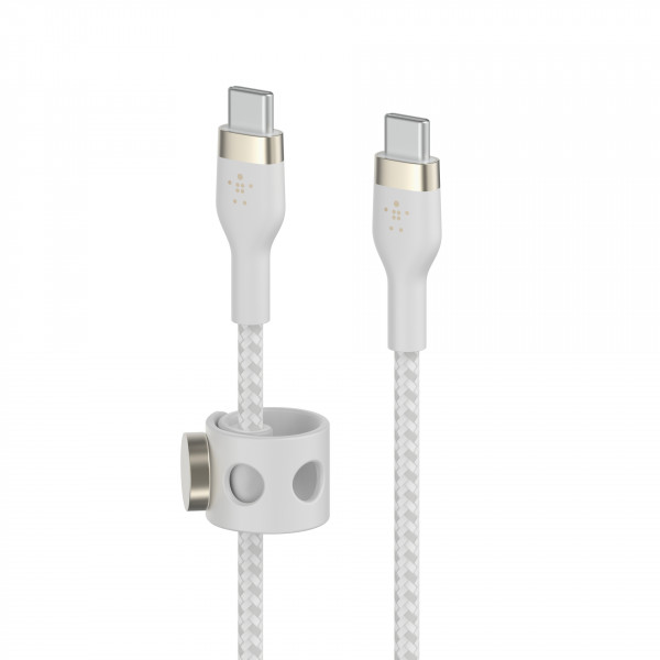 Belkin PRO Flex USB-C/USB-C Kabel, bis 60W, 2m, weiß