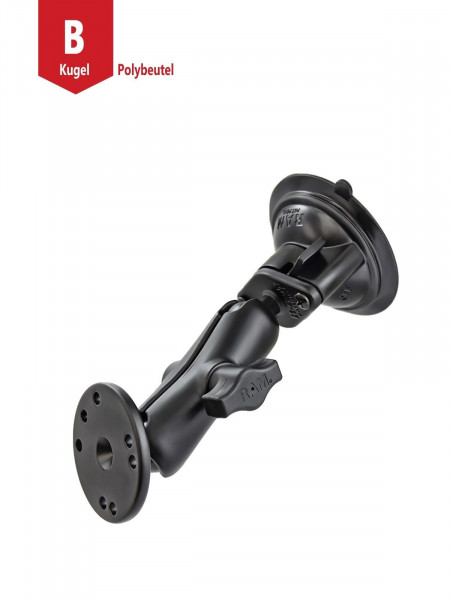 RAM Mounts Saugfuss-Set, AMPS-Anbindung, B-Kugel 1'', rund