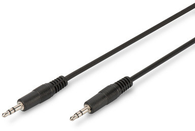 DIGITUS Audio Anschlusskabel, 3.5mm St/St, 2.50m, schwarz