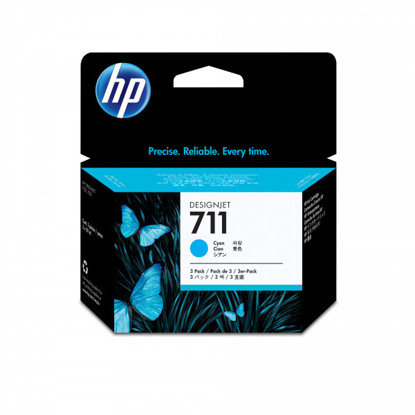 HP 711 3er-Pack Cyan DesignJet Tintenpatronen, 29 ml