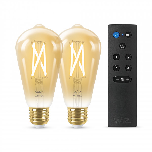 WiZ Filament 50W E27 Edison Amber CT Box Doppelpack