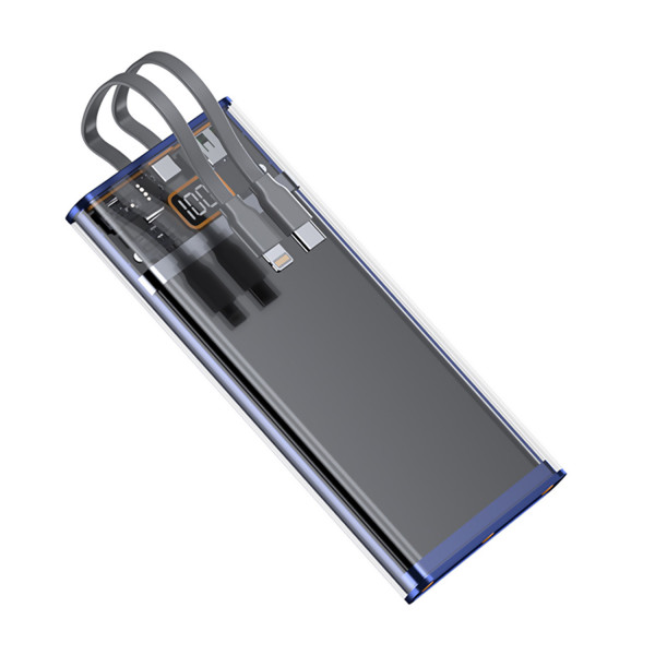 4smarts Powerbank Lucid Dual Cord 10000mAh 22,5W blau