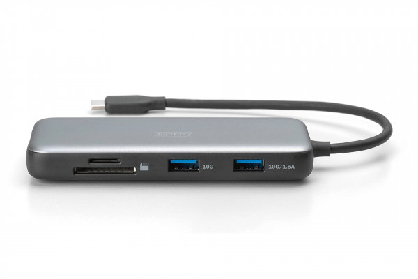 DIGITUS USB-C Docking Station, 7-Port, HDMI, USB, RJ45, SD