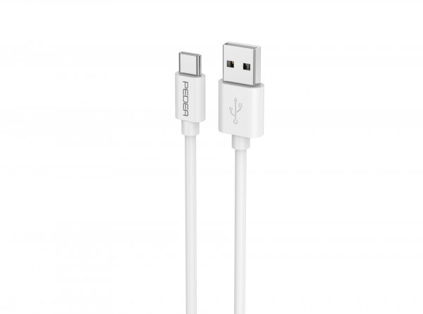 PEDEA Schnelllade- und Datenkabel USB-A/USB-C®, 1m, weiß