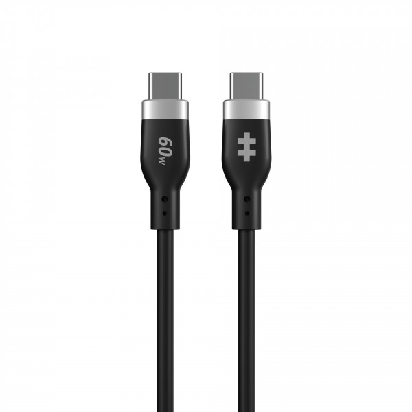 Hyper 1.5m Silicone USB-C to USB-C 60W Charging Cable, Black