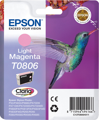 Epson Tintenpatrone T0806 hell Magenta (7ml)