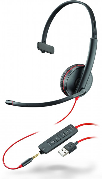 Poly Headset Blackwire C3215 monaural USB-A & 3,5 mm