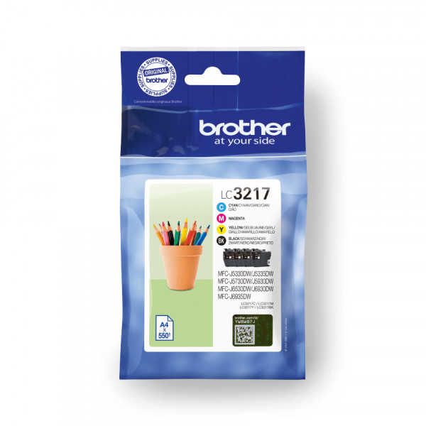 Brother Tintenpatronen LC-3217 Multipack (je 1x BK/M/C/Y)