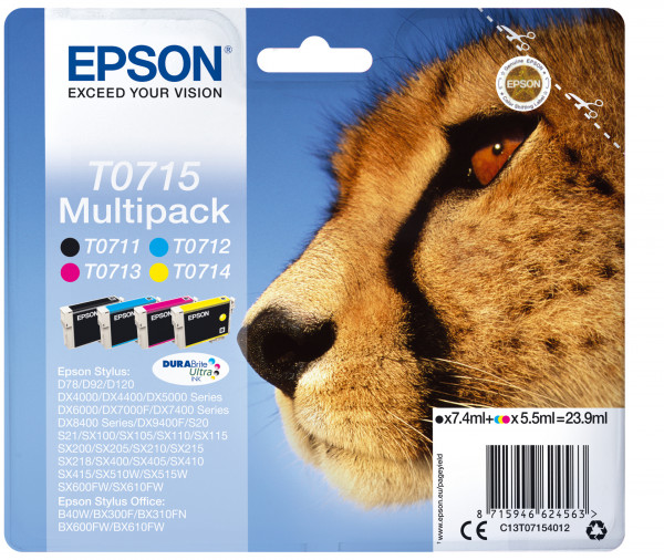 Epson Tintenpatronen Multipack T0715 (4 Farben)