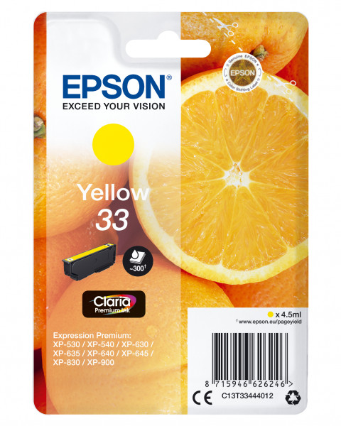 Epson Tintenpatrone 33 Gelb (4,5ml)