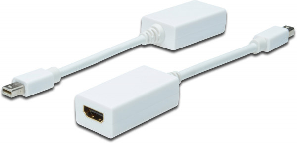 ASSMANN DisplayPort Adapterkabel mini DP-HDMI Typ A 0.15m weiß