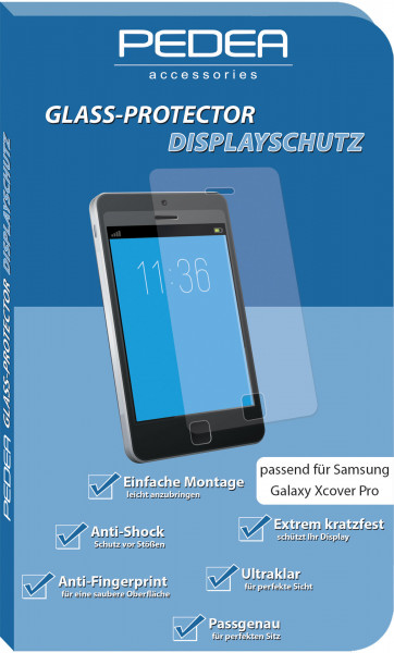 PEDEA Glas Displayschutz für Samsung Galaxy Xcover Pro