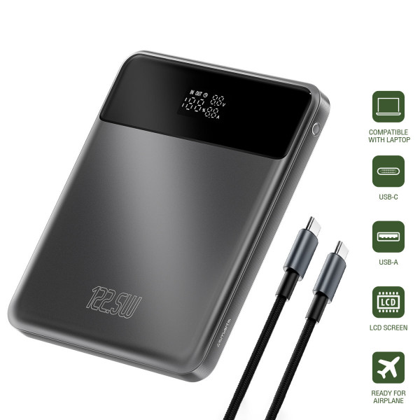 4smarts Powerbank Enterprise Slim 20000mAh 122,5W, spacegrau