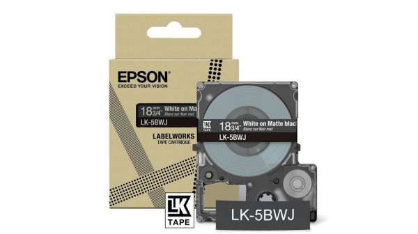 Epson 18mm blau schwarz LK5LBJ Schriftband matt 8m