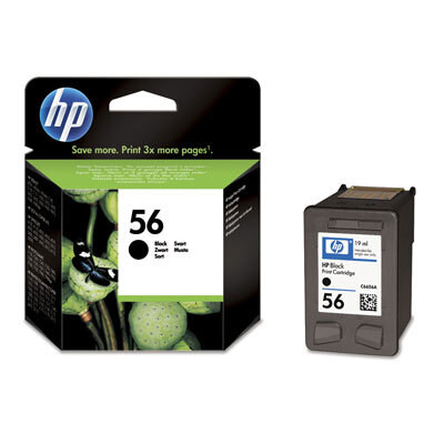 HP Tintenpatrone Nr. 56 C6656AE Schwarz (ca. 520 Seiten)